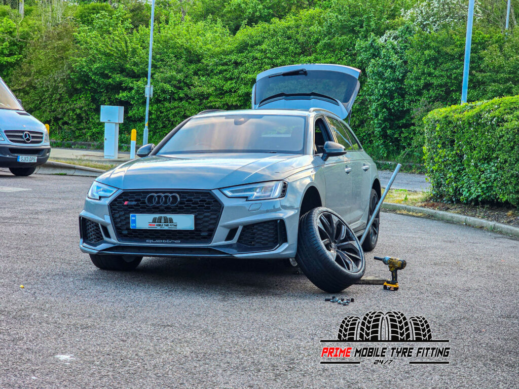 Mobile tyre fitter in Woking England